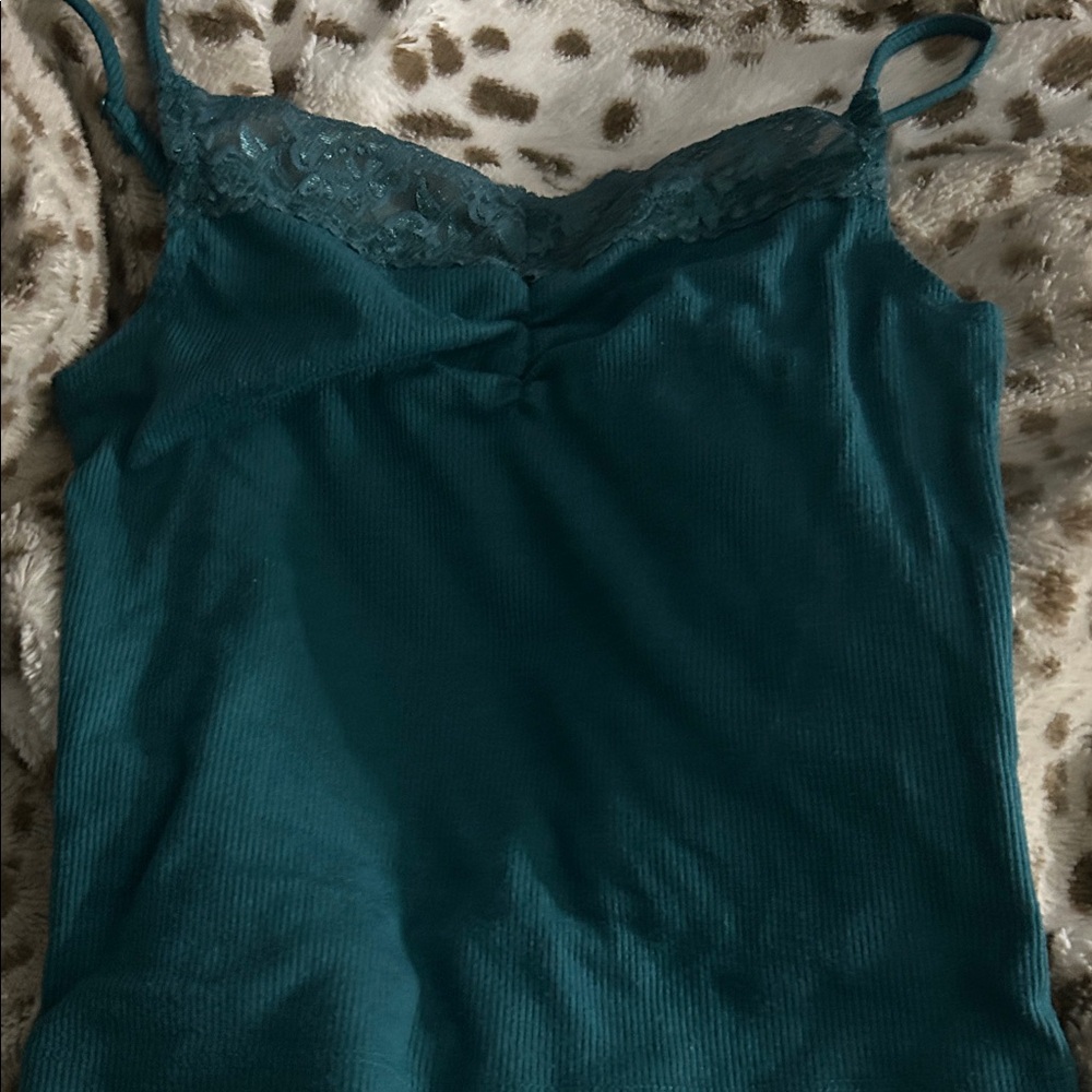 Self Esteem Teal Sleeveless Top